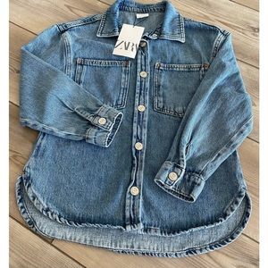 Zara Kids Girls Denim Shacket